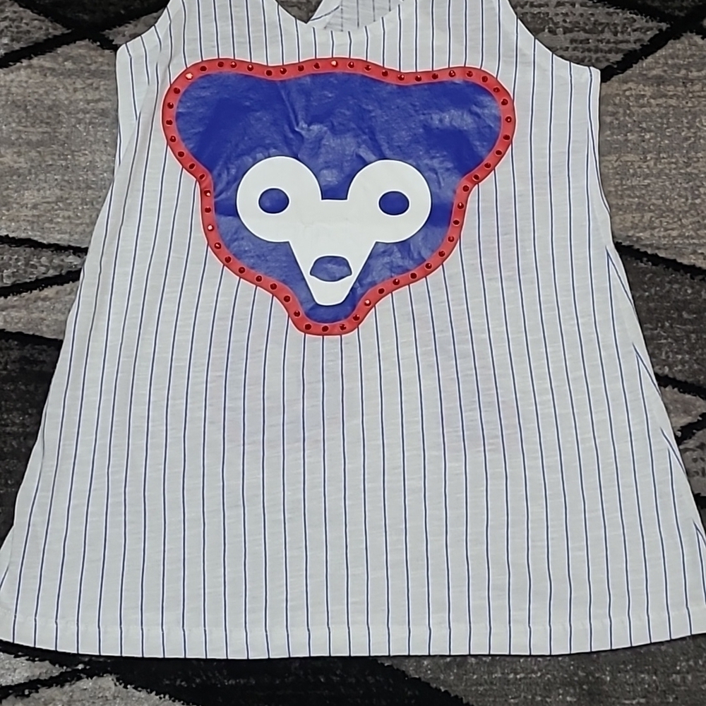 VS PINK 2012 CHICAGO CUBS BLING RHINESTONES RACERBACK LOGO TANK-TOP PRICE FIRM - Picture 6 of 13